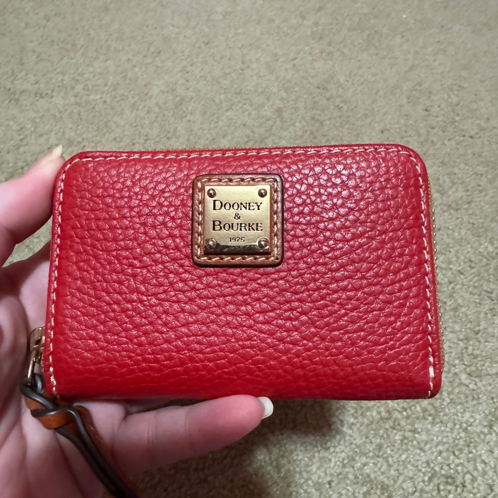 Dooney & Bourke Red Pebbled Leather Wallet